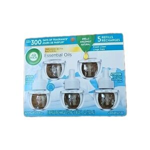 Air Wick Scented Oil 5 Refills Snuggle Fresh Linen 3.38 Fl.oz